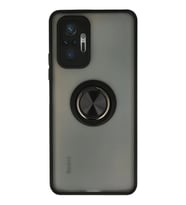 Newface Xiaomi Redmi Note 10 Pro Kılıf Montreal Yüzüklü Silikon Kapak - Siyah