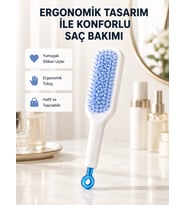 Pratik Mekanizmalı Saç Tarağı - Kendi Kendini Temizler, Taşınabilir