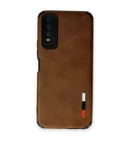 Vivo Y11s Kılıf Loop Deri Silikon - Kahverengi