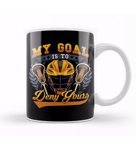 Lacrosse My Goal Is To Deny Yours Goalie Defender Kupa Bardak Porselen