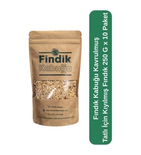 Fındık Kabuğu Kavrulmuş Tatlı İçin Kıyılmış Fındık 250 G x 10 Paket