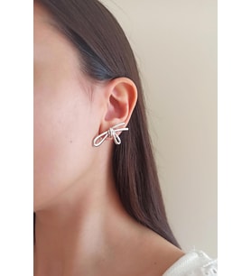 Kadın Özel Tasarım Kurdele Model Küpe