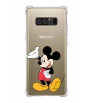Samsung Galaxy Note8  Köşe Korumalı Antişok Kapak Mickey Mouse Tasarımlı Şeffaf  Kılıf