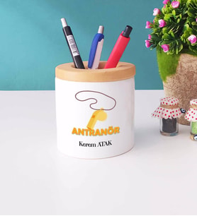 Antrenör Tasarımlı Kişiye Özel Hediye Antrenör Kalemlik
