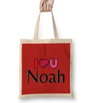 Noah Name Custom Design Gift Baby-Gift For Him Bez Çanta Uzun Saplı