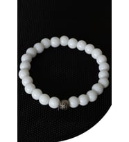 Sertifikalı Boyasız Beyaz Mercan Taşı Bileklik (Gümüş Aparatlı) (Çok Renkli)