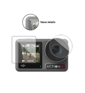 DJI Osmo Action 5 Pro Uyumlu Şeffaf Ekran koruyucu Nano Jelatin
