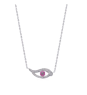 EMILIANO JEWELLERY SİLVER 925 AYAR ZİRKON TAŞLI GÖZ DESENLİ KOLYE