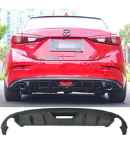 Mazda 3 Difüzör Difizör Plastik Parlak Siyah Çift Çıkış 2014-2019 Arka-bodykit-ek-karlık