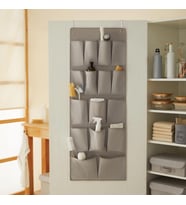 Ocean Home Textile 16 Gözlü Gri Balıksırtı Kapı Arkası Düzenleyici 45 x 125 cm
