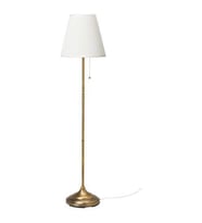 Yer Lambası Abajur,IKEA Beyaz-Pirinç Rengi MeridyenDukkan Masa Lambası 155 cm 100 W Lambader (Gold)