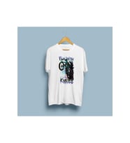 Oversize Fun With Knives Tasarım Unisex T-shirt (Beyaz)