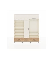 Arges Dolap 18 Raflı 4 Çekmeceli Tek Askılı 220x30x243 Aytaşı-Aytaşı/Çam