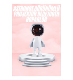 Mey İthalat® Gün Batımı Lambası Işık Arka Plan Projektör Sevimli Astronot Enerji Tasarruflu