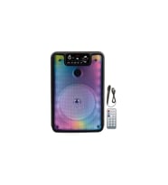 Bluetooth Karaoke Hoparlör Kumandalı LED Işıklı TWS Destekli Taşınabilir Parti Speaker (Siyah)