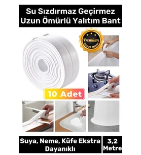 Premium Su Geçirmez Sızdırmaz Dayanıklı Lavabo Pvc Kenar Küf Önleyici 3.2m 10 Adet İzolasyon Bant