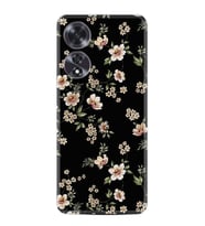 Oppo A60 Kılıf Boutique Baskılı Resimli Siyah Fon Çiçek Pcode -045