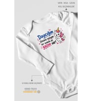 Dayıya Özel Uzun Kollu Bebek Body %100 Pamuk