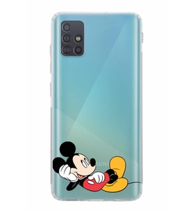 Samsung Galaxy A51  Kamera Korumalı  Kapak Mickey Mouse Tasarımlı  Şeffaf Kılıf