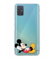 Samsung Galaxy A51  Kamera Korumalı  Kapak Mickey Mouse Tasarımlı  Şeffaf Kılıf