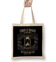 Time Flies Hourglass Bez Çanta Uzun Saplı