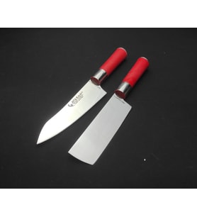 Red Craft Nakiri S¸ef Bıc¸agˆı - Red Craft Eğri Santoku Şef Bıçağı