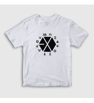 Presmono Unisex Çocuk Beyaz Symbols Logo Exo T-Shirt 61773tt (Beyaz)