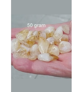 Doğal Sitrin Tamburlu Küçük Parçalar - 50 Gram