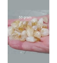 Doğal Sitrin Tamburlu Küçük Parçalar - 50 Gram