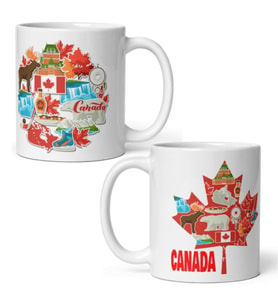 Kanada Kupa Bardak 2 Adet Seyahat Hatıra Canada Mug (Karışık)