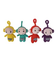 Maskot Teletabiler Takımı Amigurumi Organik Anahtarlık Oyuncak