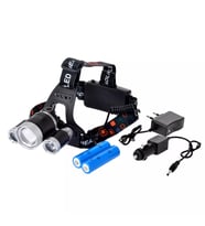 Şarjlı 3 Başlıklı Kafa Lambası Güçlü LED Işık Yüksek Performans WT-256