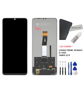 Xiaomi Redmi 12C Uyumlu Lcd Ekran Dokunmatik Servis Lcd + B-7000 + TAMİR SETİ