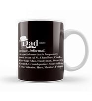 Dad Definition Daddy Father Fatherhood Stepdad Husband Poppa Kupa Bardak Porselen