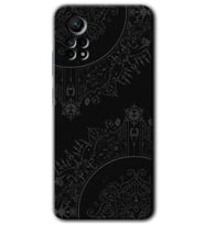 Redmi Note 12 Pro 4G Kılıf HD Desen Baskılı Kılıf - Siyah Mandala