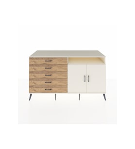 Kronos Konsol 2 Raflı 5 Çekmeceli 2 Kapaklı 176x59x99 Aytaşı-Aytaşı/Çam
