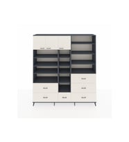Hyperion Dolap 17 Raflı 6 Çekmeceli 3 Kapaklı 220x44x243 Antrasit-Aytaşı/Aytaşı