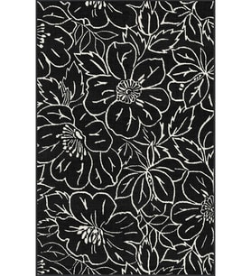 Eliana Home Baskılı, Yıkanabilir Kaymaz Taban Salon Halısı LNA1320 100x150 cm (Siyah)