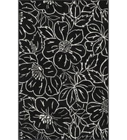 Eliana Home Baskılı, Yıkanabilir Kaymaz Taban Salon Halısı LNA1320 100x150 cm (Siyah)