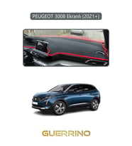 PEUGEOT 3008 ekranlı (2021+)TORPİDO KORUMA HALISI GRİ KENAR