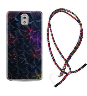 Samsung Note 3 4 5 8 9 20 Ultra 10 Lite Kılıf Boyun Asklı Rasta Silikon Renkli Prizmalar 1783