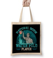 Natural Born Water Polo Player Cool Waterpolo Bez Çanta Uzun Saplı