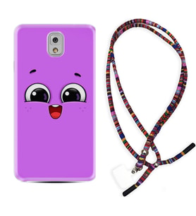 Samsung Note 3 4 5 8 9 20 Ultra 10 Lite Kılıf Boyun Asklı Rasta Silikon Purple Sweety 1717