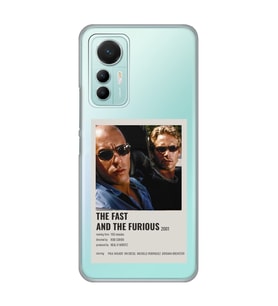 Xiaomi Mi 12 Lite Uyumlu Hızlı ve Öfkeli Minimalist Poster Desenli Şeffaf Telefon Kılıfı