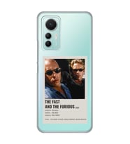 Xiaomi Mi 12 Lite Uyumlu Hızlı ve Öfkeli Minimalist Poster Desenli Şeffaf Telefon Kılıfı