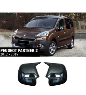 Peugeot Partner 2 Batman Yarasa Ayna Kapağı Piona Black ABS 2012-2018