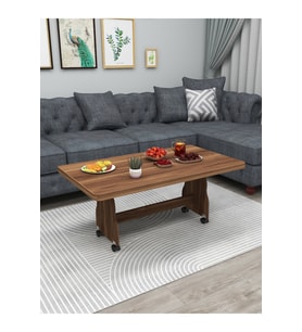 Tekerlekli Orta Sehpa 60x100cm Çalışma Masası MDF