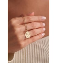 Kişiye Özel 925 Ayar Gümüş Şık Peri Tasarım Kolye (Gold)