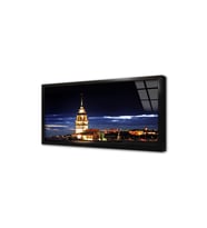 Gece Kız Kulesi Çerçeveli Cam Tablo