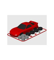 Mazda RX7 1:24 Ölçekli Kendin Birleştir Model